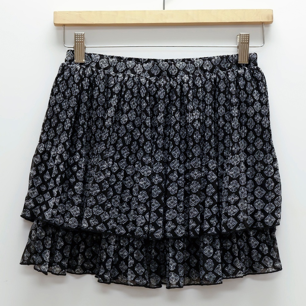Ecoté Mini Skirt, Light Fabric Layered, Sz XS
